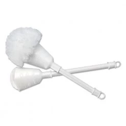 Boardwalk BWK00170EA Plastic 2 In. Cone Head Bowl Mop With 10 In. Handle - White