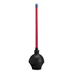 Boardwalk BWK09201EA 18 In. Plastic Handle Toilet Plunger For 5-5/8 In. Bowls - Red/Black