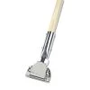 Boardwalk BWK1490 1 In. Dia. X 60 In. Lacquered Wood, Swivel Head, Clip-On Dust Mop Handle - Natural