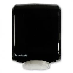 Boardwalk T1770BKBW Ultrafold 11.75 In. X 6.25 In. X 18 In. Multifold/C-Fold Towel Dispenser - Black Pearl