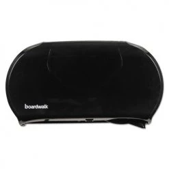 Boardwalk R4070BKBW Jumbo Twin 20-1/4 In. X 12-1/4 In. Toilet Tissue Dispenser - Black