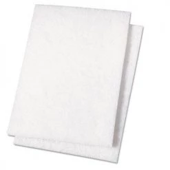Boardwalk 98BWK LD 6 In. X 9 In. Light Duty Scour Pad - White (20/Carton)