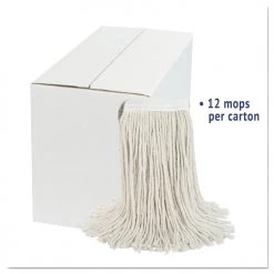 Boardwalk BWK2020CCT No. 20 Cut-End Cotton Wet Mop Head - White (12/Carton) -Boardwalk Sales Shop bwkn2020cct a