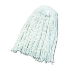 Boardwalk BWK2024REA Rayon Cut-End Wet Mop Head - Size 24, White