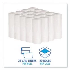 Boardwalk H4832LWKR01 16 Gallon 24 In. X 32 In. Low-Density Waste Can Liners - White (500/Carton) -Boardwalk Sales Shop bwkn2432exh b