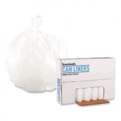 Boardwalk H4832LWKR01 16 Gallon 24 In. X 32 In. Low-Density Waste Can Liners - White (500/Carton) -Boardwalk Sales Shop bwkn2432exh c