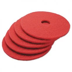 Boardwalk BWK4015RED 15 In. Buffing Floor Pads - Red (5-Piece/Carton) -Boardwalk Sales Shop bwkn4015red b