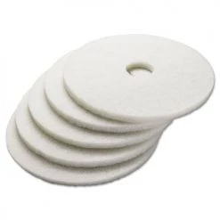 Boardwalk BWK4015WHI 15 In. Polishing Floor Pads - White (5-Piece/Carton) -Boardwalk Sales Shop bwkn4015whi b