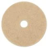 Boardwalk BWK4021NHE 21 In. Diameter Natural Hog Hair Burnishing Floor Pads - Tan (5/Carton)