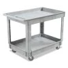Boardwalk 3485207 Two-Shelf 24 In. X 40 In. Plastic Resin Utility Cart - Gray