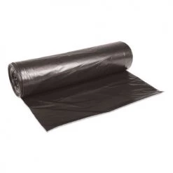 Boardwalk H8647HKKR01 Low-Density 56 Gallon 0.6 Mil 43 In. X 47 In. Waste Can Liners - Black (100/Carton)