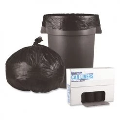 Boardwalk H8647HKKR01 Low-Density 56 Gallon 0.6 Mil 43 In. X 47 In. Waste Can Liners - Black (100/Carton) -Boardwalk Sales Shop bwkn4347h c