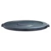 Boardwalk 1868184 Flat-Top Round Lids For 44 Gallon Waste Receptacles - Gray