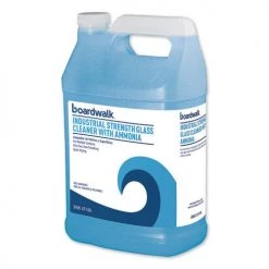 Boardwalk 585600-41ESSN 1 Gallon Bottle Industrial Strength Glass Cleaner With Ammonia (4/Carton)