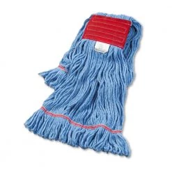 Boardwalk BWK503BLCT 5 In. Headband Super Loop Cotton/Synthetic Fiber Wet Mop Head - Blue, Large (12/Carton) -Boardwalk Sales Shop bwkn503blct b