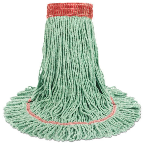 Boardwalk BWK503GNCT 5 In. Headband Super Loop Cotton/Synthetic Fiber Wet Mop Head - Large, Green (12/Carton) 2 Boardwalk BWK503GNCT 5 In. Headband Super Loop Cotton/Synthetic Fiber Wet Mop Head - Large, Green (12/Carton) - Image 2