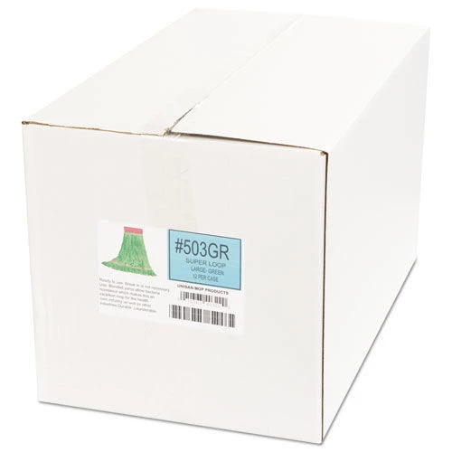 Boardwalk BWK503GNCT 5 In. Headband Super Loop Cotton/Synthetic Fiber Wet Mop Head - Large, Green (12/Carton) 5 Boardwalk BWK503GNCT 5 In. Headband Super Loop Cotton/Synthetic Fiber Wet Mop Head - Large, Green (12/Carton) - Image 5