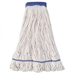 Boardwalk BWK504WH Super Loop Cotton/Synthetic Fiber 5 In. Headband Wet Mop Head - XL, White (12-Piece/Carton)