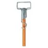 Boardwalk BWK609 60 In. Spring Grip Metal Head Mop Handle - Natural