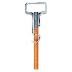 Boardwalk BWK609 60 In. Spring Grip Metal Head Mop Handle - Natural