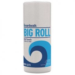 Boardwalk BWK6273 11 In. X 8.5 In. 2-Ply Kitchen Roll Towels - White (250/Roll 12 Rolls/Carton)