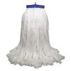 Boardwalk BWK732R Economical Lie-Flat Rayon Fiber 32 Oz. Mop Heads - White (12/Carton)