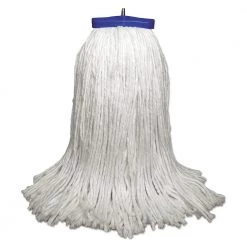 Boardwalk BWK732R Economical Lie-Flat Rayon Fiber 32 Oz. Mop Heads - White (12/Carton)