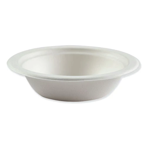 Boardwalk BL-12BW 12 Oz. Bagasse Dinnerware Bowl - White (1000/Carton) 1 Boardwalk BL-12BW 12 Oz. Bagasse Dinnerware Bowl - White (1000/Carton)