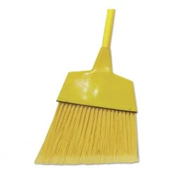 Boardwalk BWKBRMAXIL Poly Fiber Angled-Head Lobby Brooms With 55 In. Metal Handle - Yellow (12/Carton)