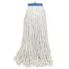 Boardwalk BWKCM22024 Cotton Fiber 24 Oz. Lie-Flat Mop Heads - White (12-Piece/Carton)
