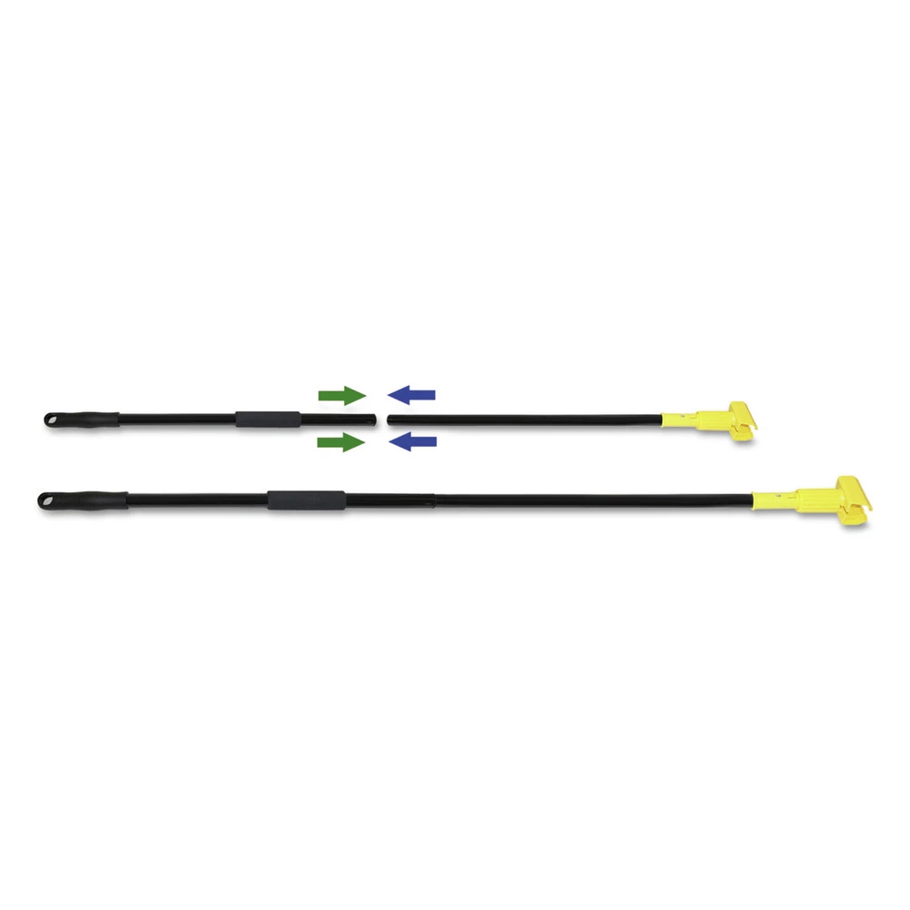 Boardwalk BWKFF610 2-Piece Plastic Jaw Head 59 In. Metal Mop Handle - Black/Yellow (1/Carton) 1 Boardwalk BWKFF610 2-Piece Plastic Jaw Head 59 In. Metal Mop Handle - Black/Yellow (1/Carton)