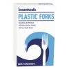 Boardwalk BWK FORKMWPS Mediumweight Polystyrene Forks - White (10 Boxes/Carton, 100/Box)