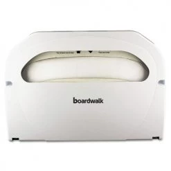 Boardwalk BWKKD100 16 In. X 3 In. X 11.5 In. Toilet Seat Cover Dispenser - White (2-Piece/Box)