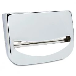 Boardwalk BWKKD200 16 In. X 3 In. X 11-1/2 In. Toilet Set Cover Dispenser - Chrome