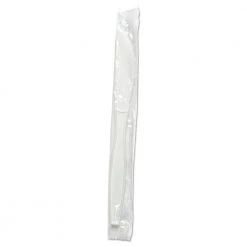 Boardwalk BWKKNIHWPPWIW Wrapped Heavyweight Polypropylene Knives - White (1000/Carton)