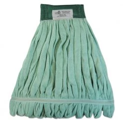 Boardwalk BWKMWTMGCT Microfiber Looped-End Wet Mop Heads - Medium, Green (12-Piece/Carton)