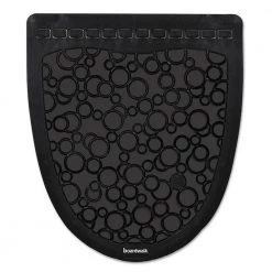Boardwalk BWKUMBB Rubber 17-1/2 In. X 20 In.Urinal Mat 2.0 - Black/ Black (6/Carton)