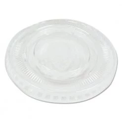 Boardwalk BWKPRTLID1 1 Oz. Souffle/Portion Cup Lids - Clear (2500/Carton)