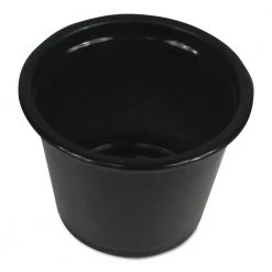 Boardwalk BWKPRTN1BL 1 Oz. Polypropylene Souffle/Portion Cups - Black (20-Piece/Sleeve 125-Sleeve/Carton)