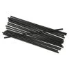 Boardwalk BWKSTRU525B10 5.25 In. Single Tube Polypropylene Stir-Straws - Black (10 Packs/Carton, 10/Pack)