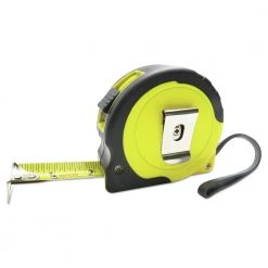 Boardwalk BWKTAPEM25 Easy Grip 25 Ft. 1/16 In. Graduation Tape Measure - Black/Yellow -Boardwalk Sales Shop bwkntapem25 b